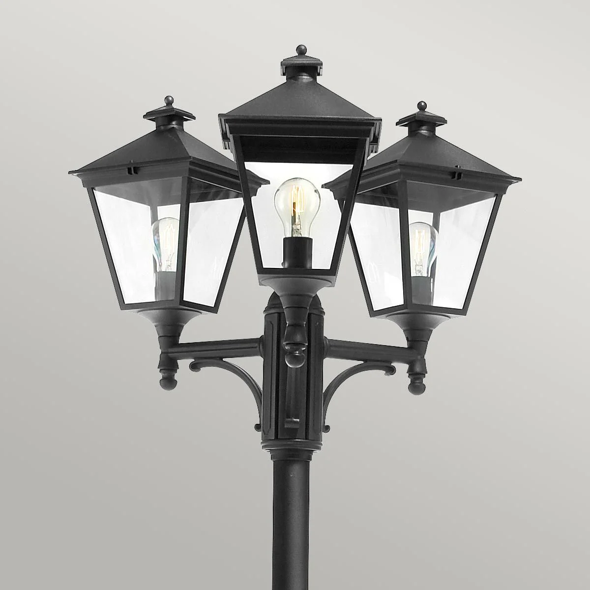 Turin 1/2/3Lt Lamp Post - Black IP54  E27 - Image 9