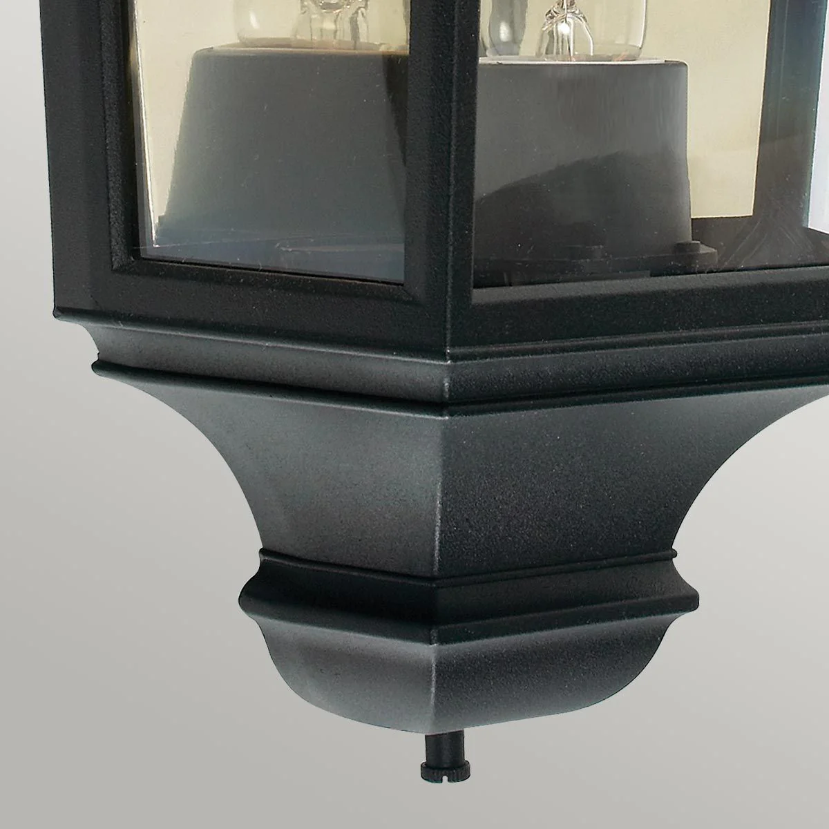 Turin 1 Light Half Lantern - Black/White E27 IP54 - Image 5