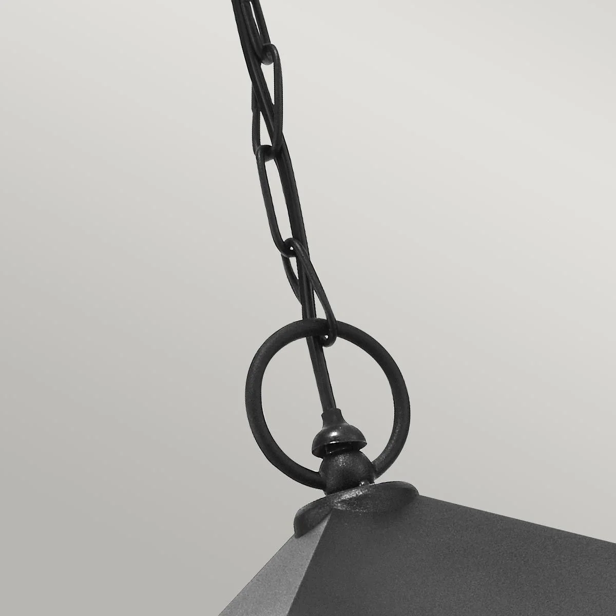 Turin 1 Light Medium/Large Chain Lantern - Black IP54 E27 - Image 3