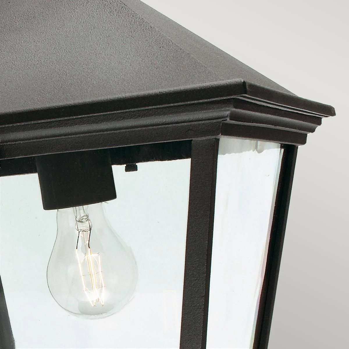 Turin 1 Light Medium/Large Chain Lantern - Black IP54 E27 - Image 7