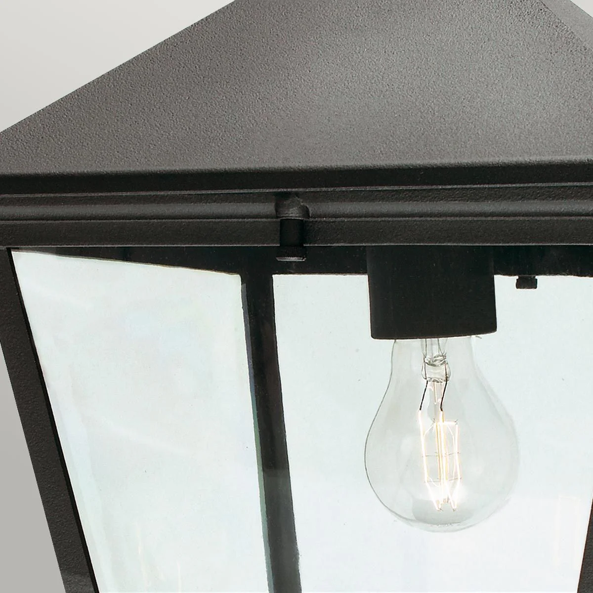 Turin 1 Light Medium/Large Chain Lantern - Black IP54 E27 - Image 9