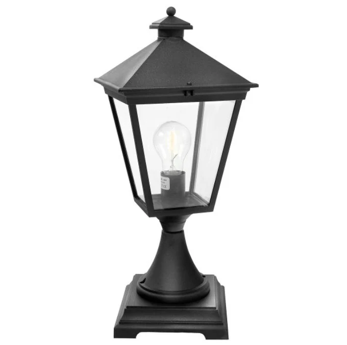 Turin 1 Light Pedestal Medium/Large– Black - Image 2