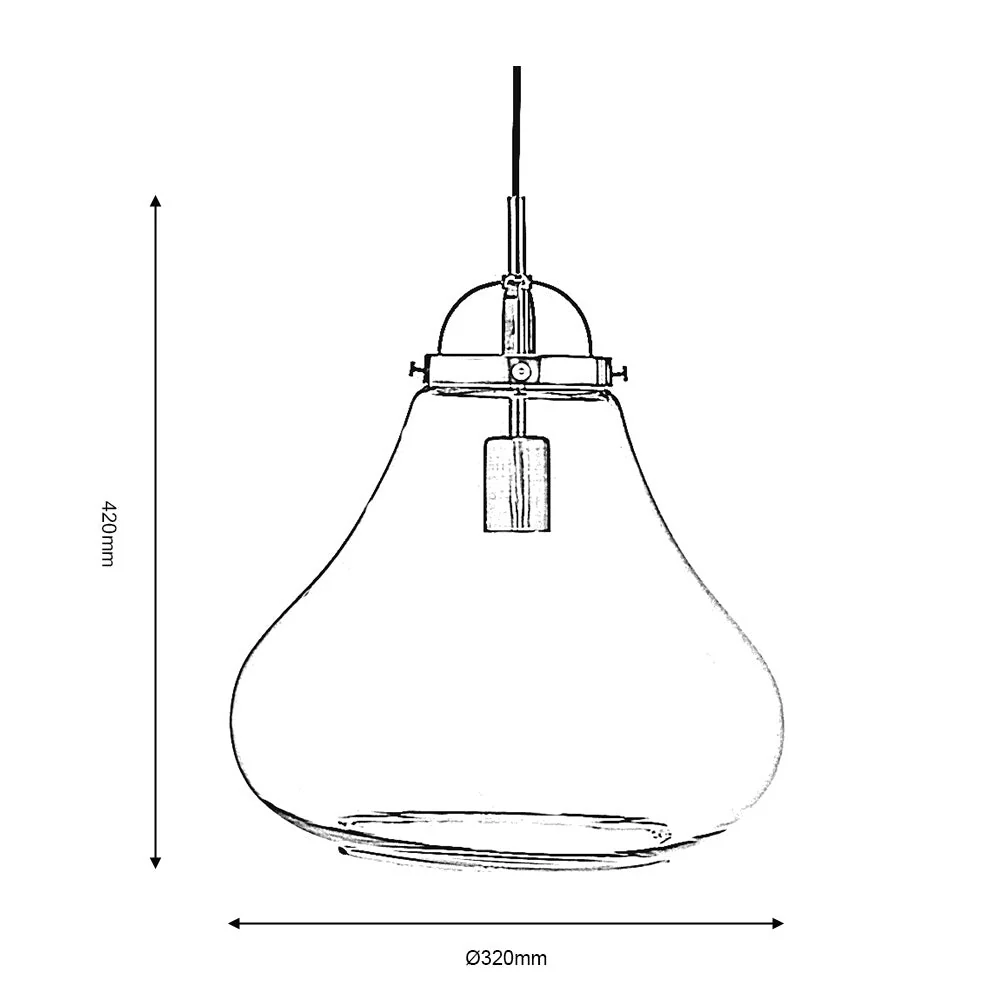Turua Glass Pendant Medium/Large - Various Finish - Image 3