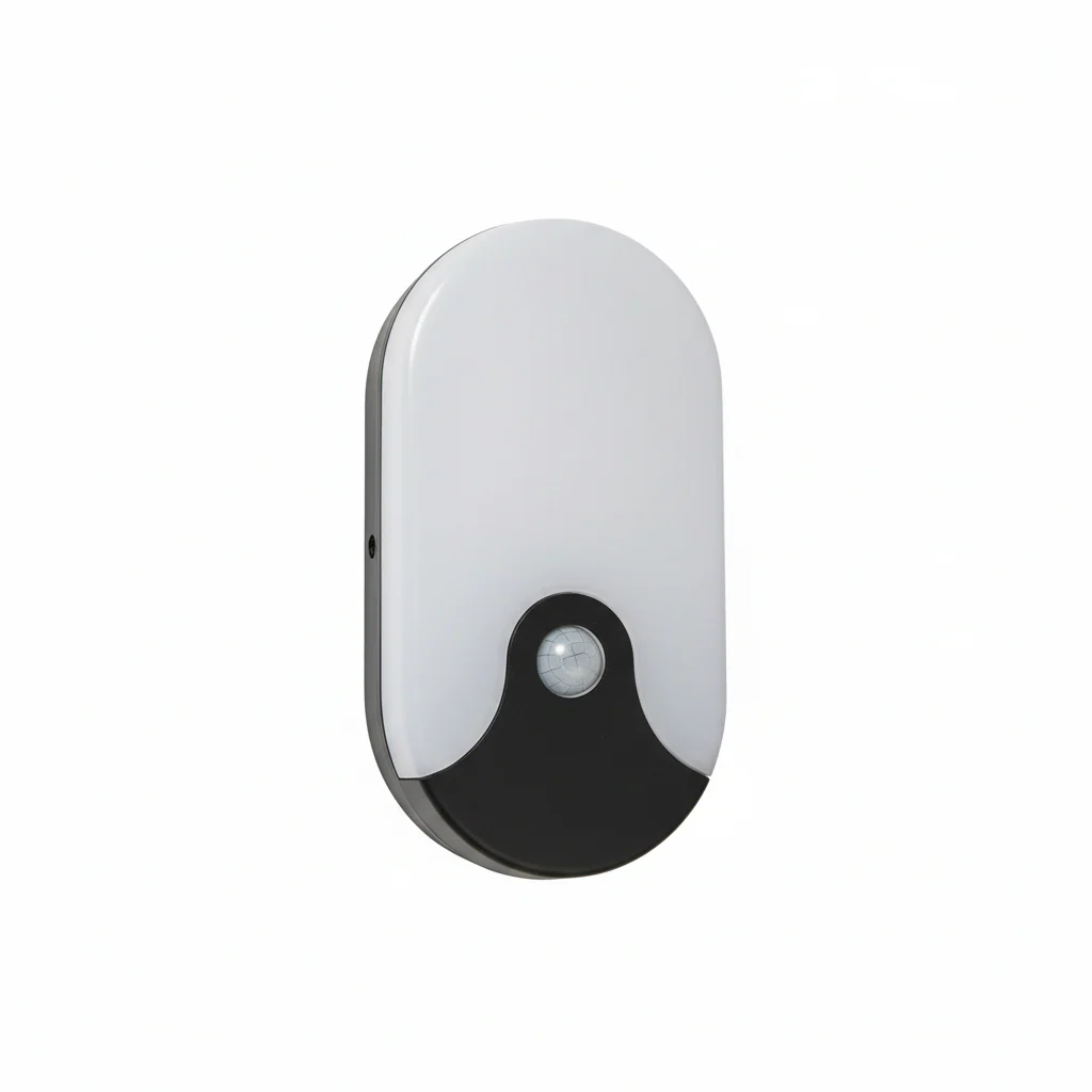Turus 15 Watt LED Outdoor Bulkhead Light with PIR- Round/ Oval Finish