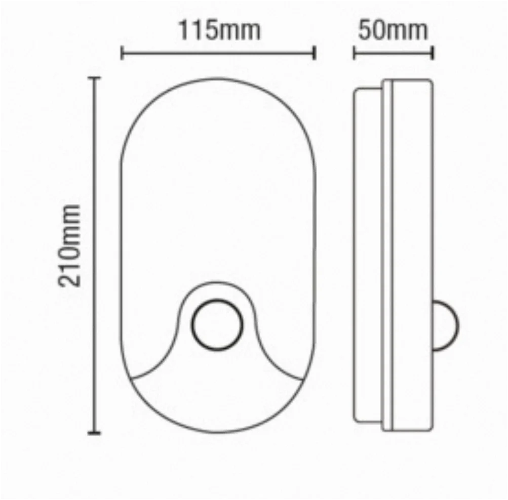Turus 15 Watt LED Outdoor Bulkhead Light with PIR- Round/ Oval Finish - Image 3