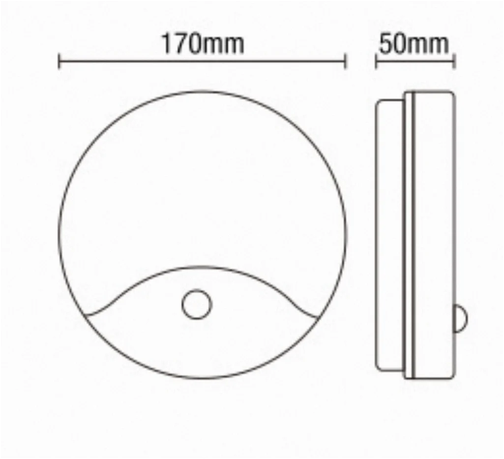 Turus 15 Watt LED Outdoor Bulkhead Light with PIR- Round/ Oval Finish - Image 5