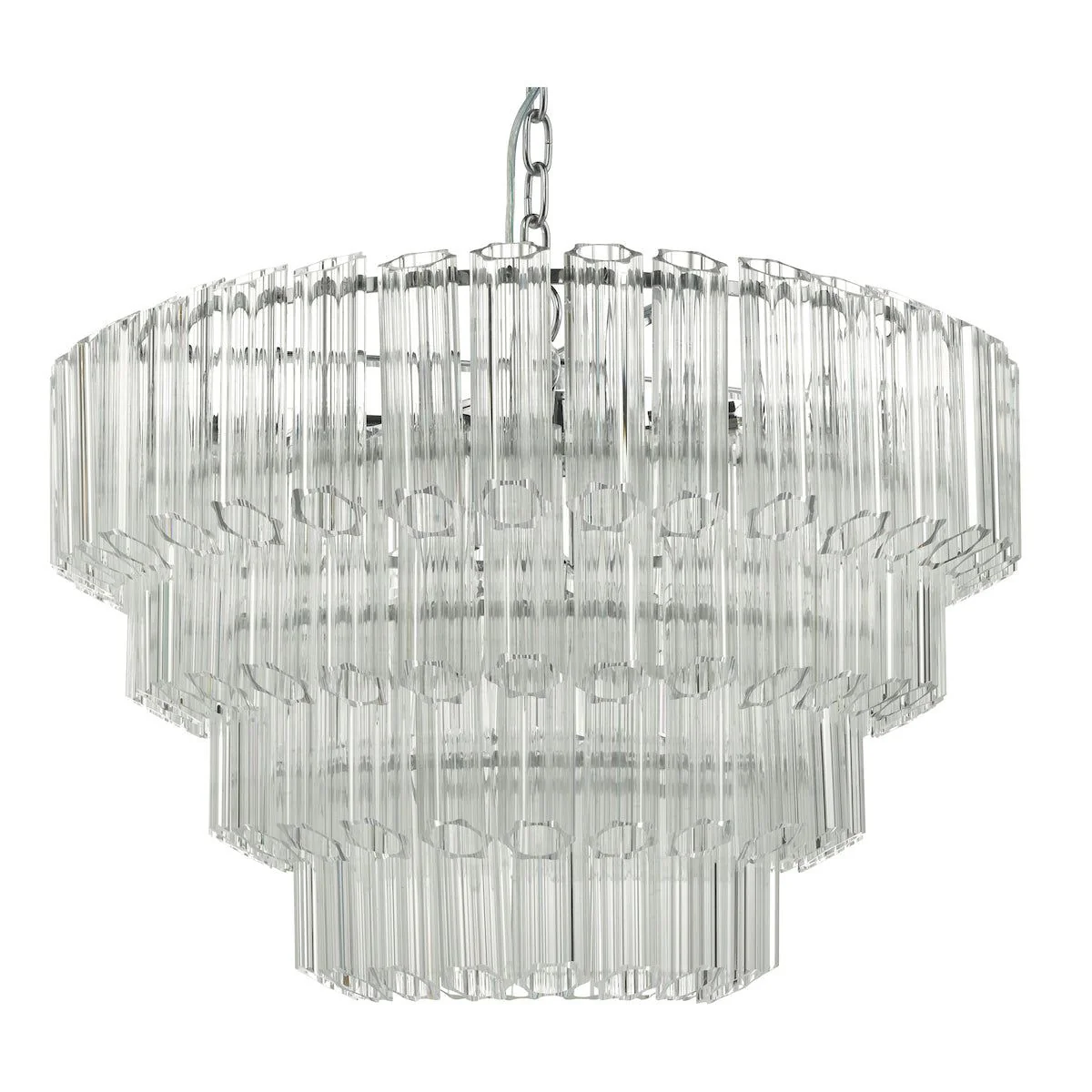 Tuvalu 4 Tier 9 Light Chandelier Crystal & Polished Chrome - Image 2