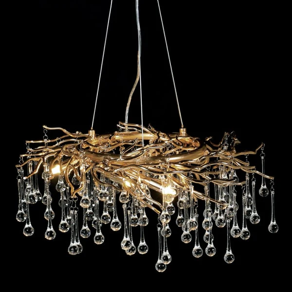 Twiggy 6/13Lt Oxid Gold Droplet Chandelier - Image 6