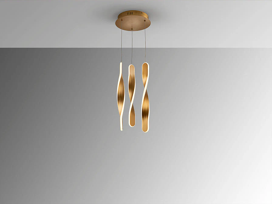Twist - Lamp 3L Black/Gold Ip20 Integrated Led - Image 10