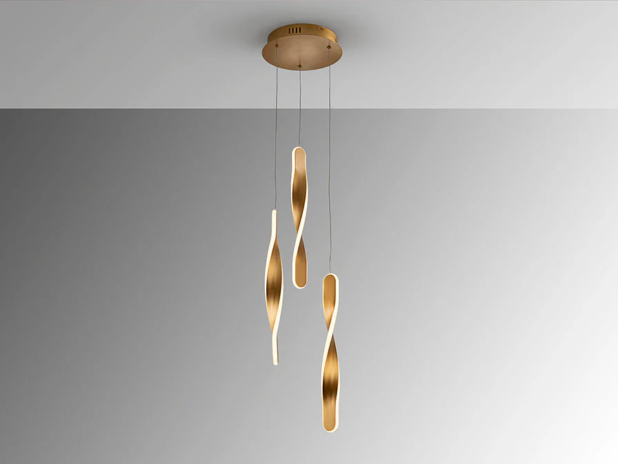 Twist - Lamp 3L Black/Gold Ip20 Integrated Led - Image 11