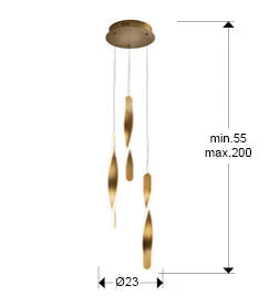 Twist - Lamp 3L Black/Gold Ip20 Integrated Led - Image 12