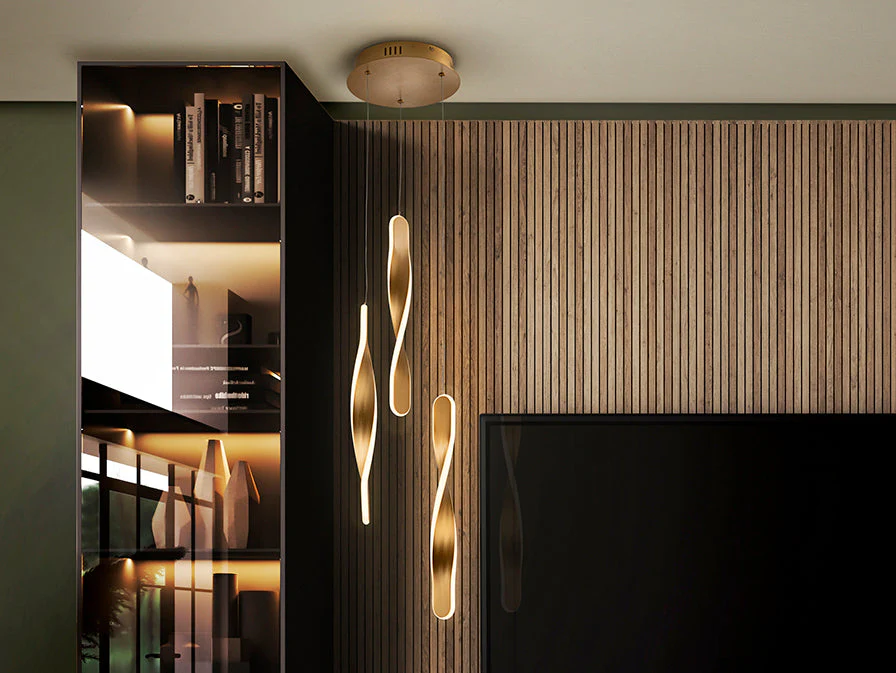 Twist - Lamp 3L Black/Gold Ip20 Integrated Led - Image 7