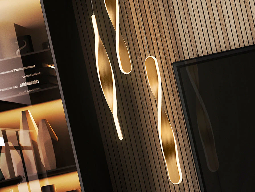 Twist - Lamp 3L Black/Gold Ip20 Integrated Led - Image 9