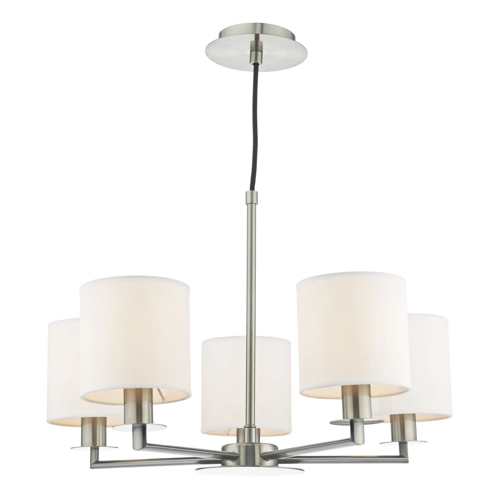 Tyler 5/8Lt Pendant with Shades- Satin Nickel/ Antique Brass/Black Finishes - Image 2