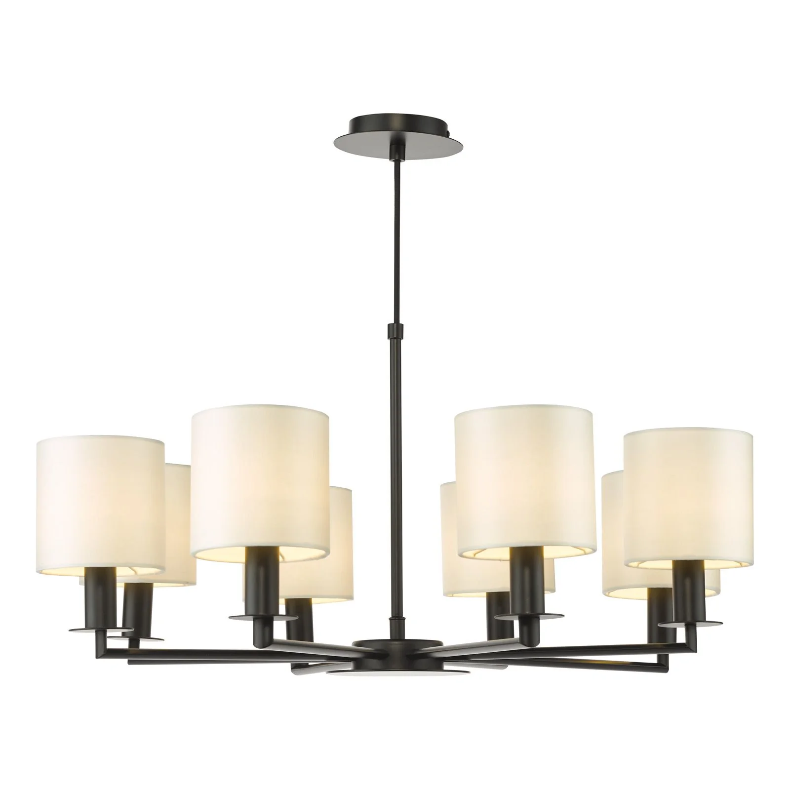 Tyler 5/8Lt Pendant with Shades- Satin Nickel/ Antique Brass/Black Finishes - Image 4