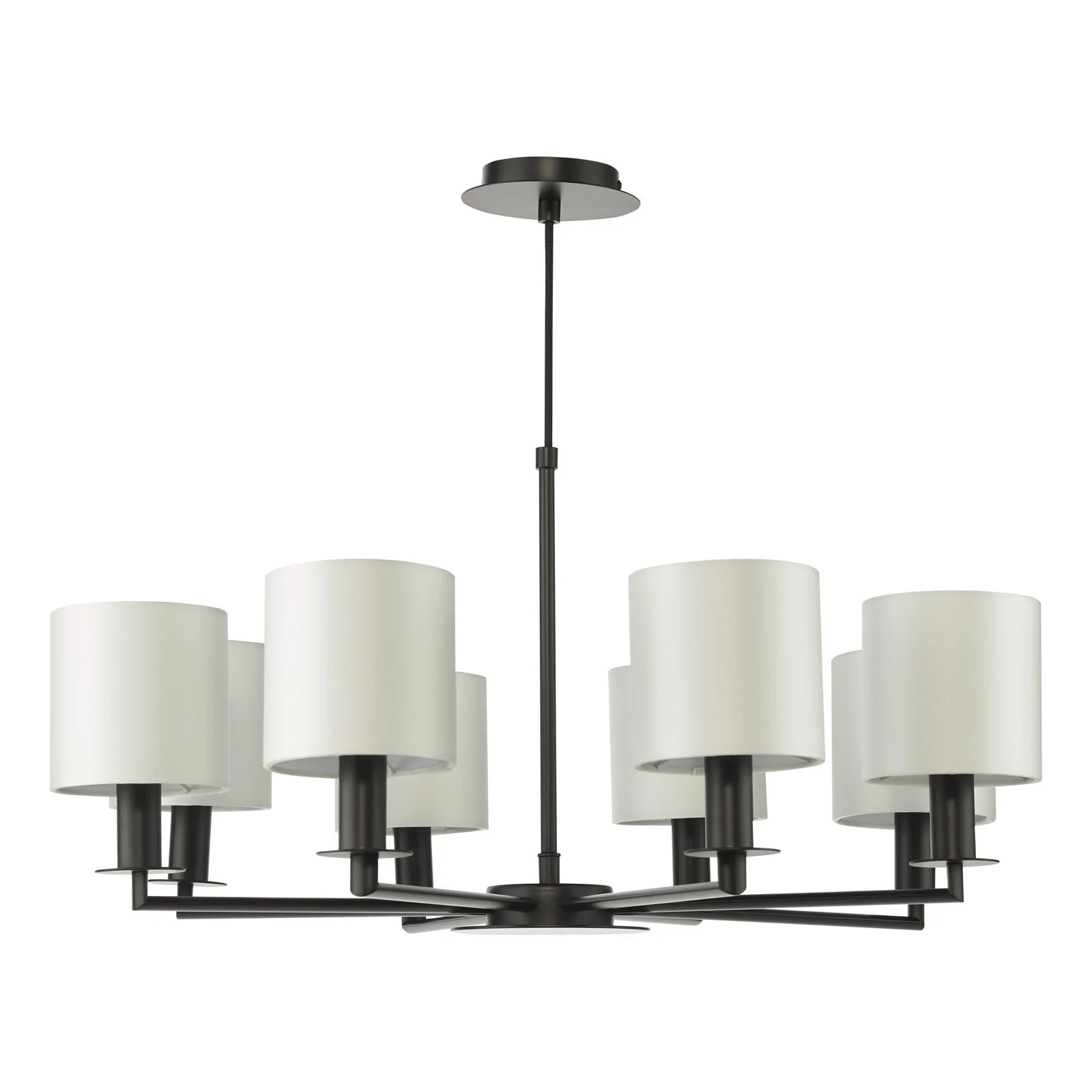 Tyler 5/8Lt Pendant with Shades- Satin Nickel/ Antique Brass/Black Finishes - Image 5