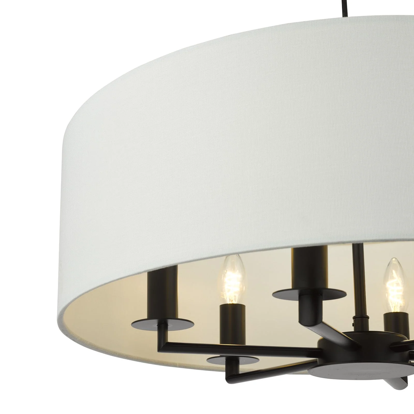 Tyler 6 Light Chadelier - Matt Black/ Antique Bronze Finishes - Image 3