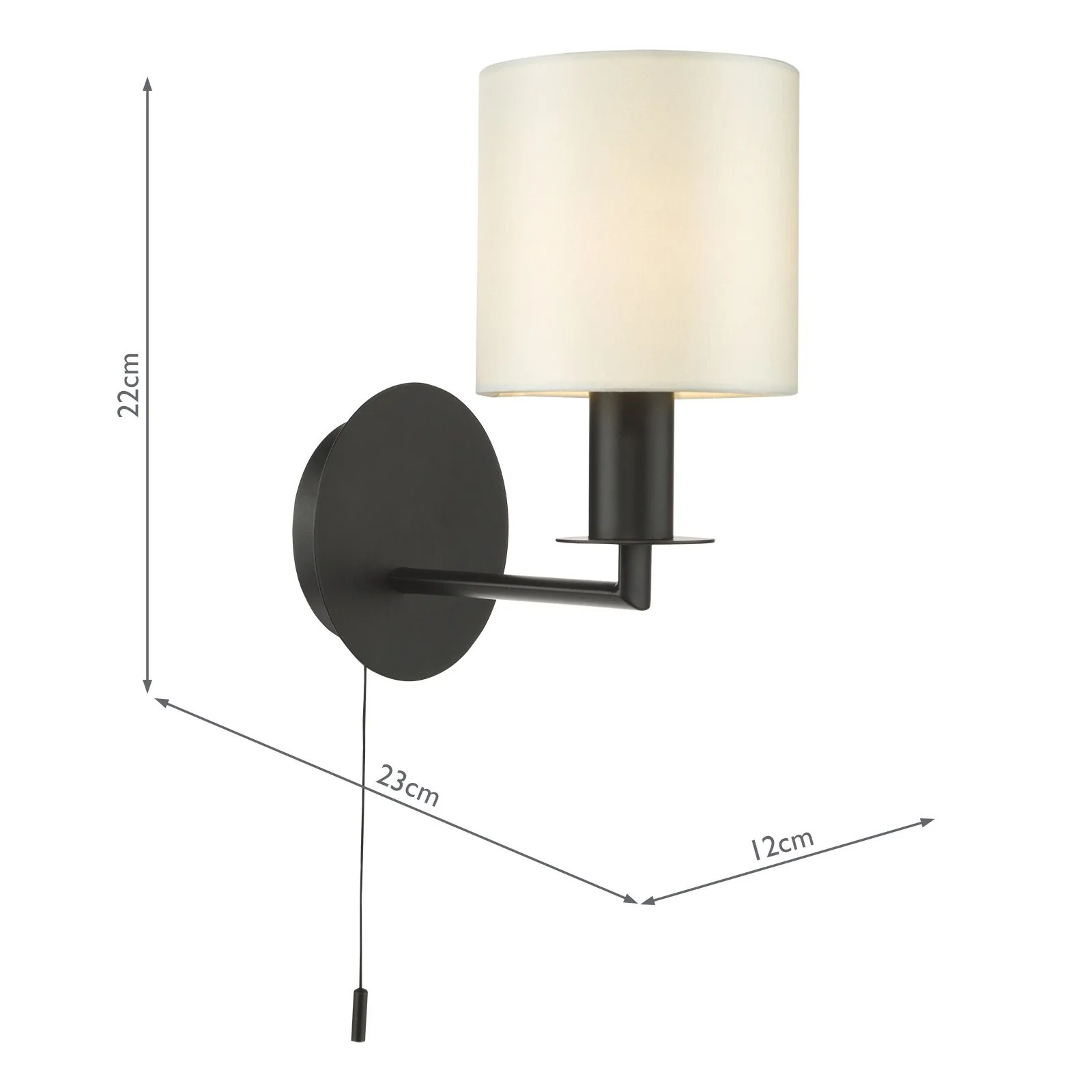 Tyler Wall Light- Black/ Antique Bronze/ Satin Nickel Finishes - Image 5