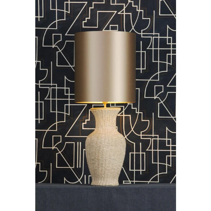 Ubud Table Lamp Brown/ Cream-  Base Only - Image 5