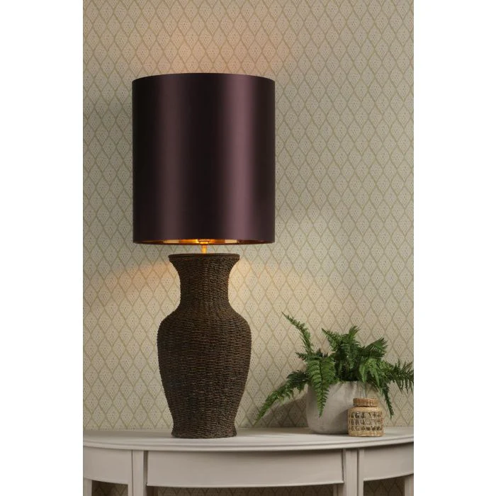 Ubud Table Lamp Brown/ Cream-  Base Only - Image 7