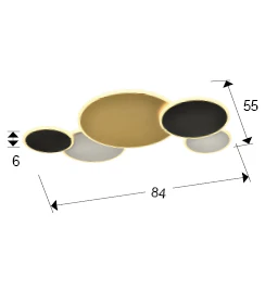 UMBRA LED CEILING LAMP - GOLD/ BLACK/ WHITE - Image 10