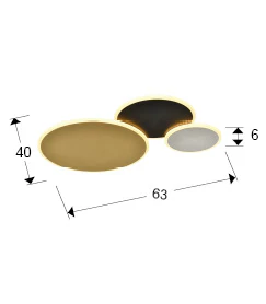 UMBRA LED CEILING LAMP - GOLD/ BLACK/ WHITE - Image 6