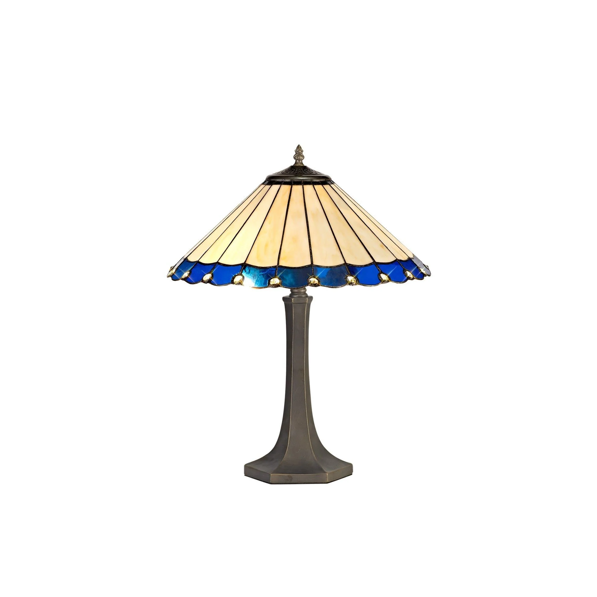 Umbria 2 Light Curved, Octagonal, Tree Table Lamp E27 With 40cm Tiffany Shade - Image 10
