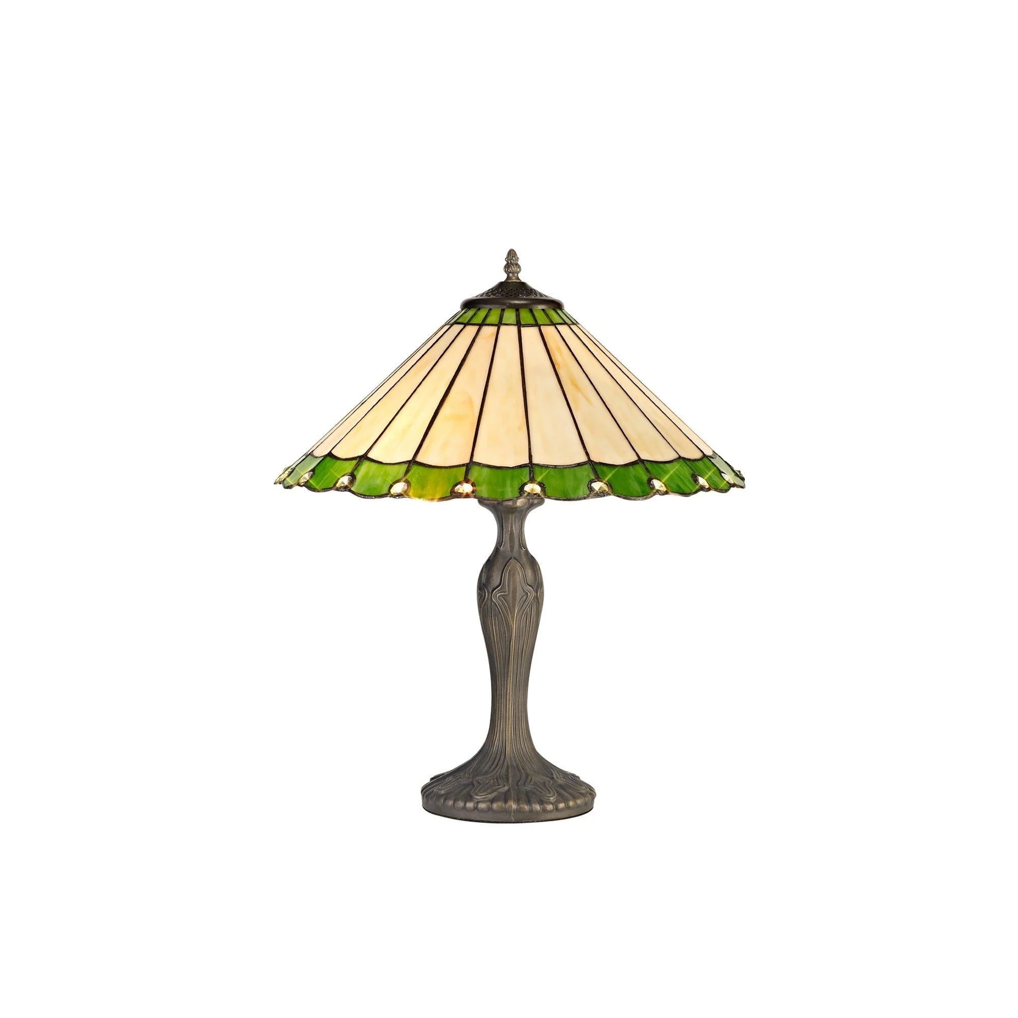 Umbria 2 Light Curved, Octagonal, Tree Table Lamp E27 With 40cm Tiffany Shade - Image 3