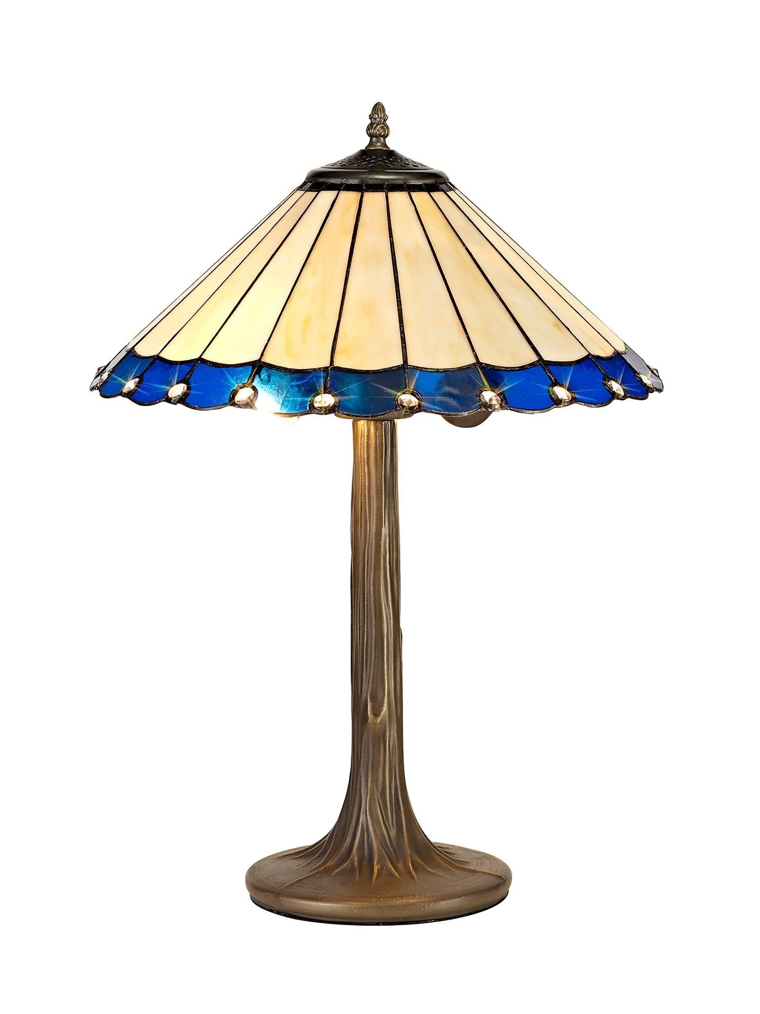 Umbria 2 Light Curved, Octagonal, Tree Table Lamp E27 With 40cm Tiffany Shade - Image 5