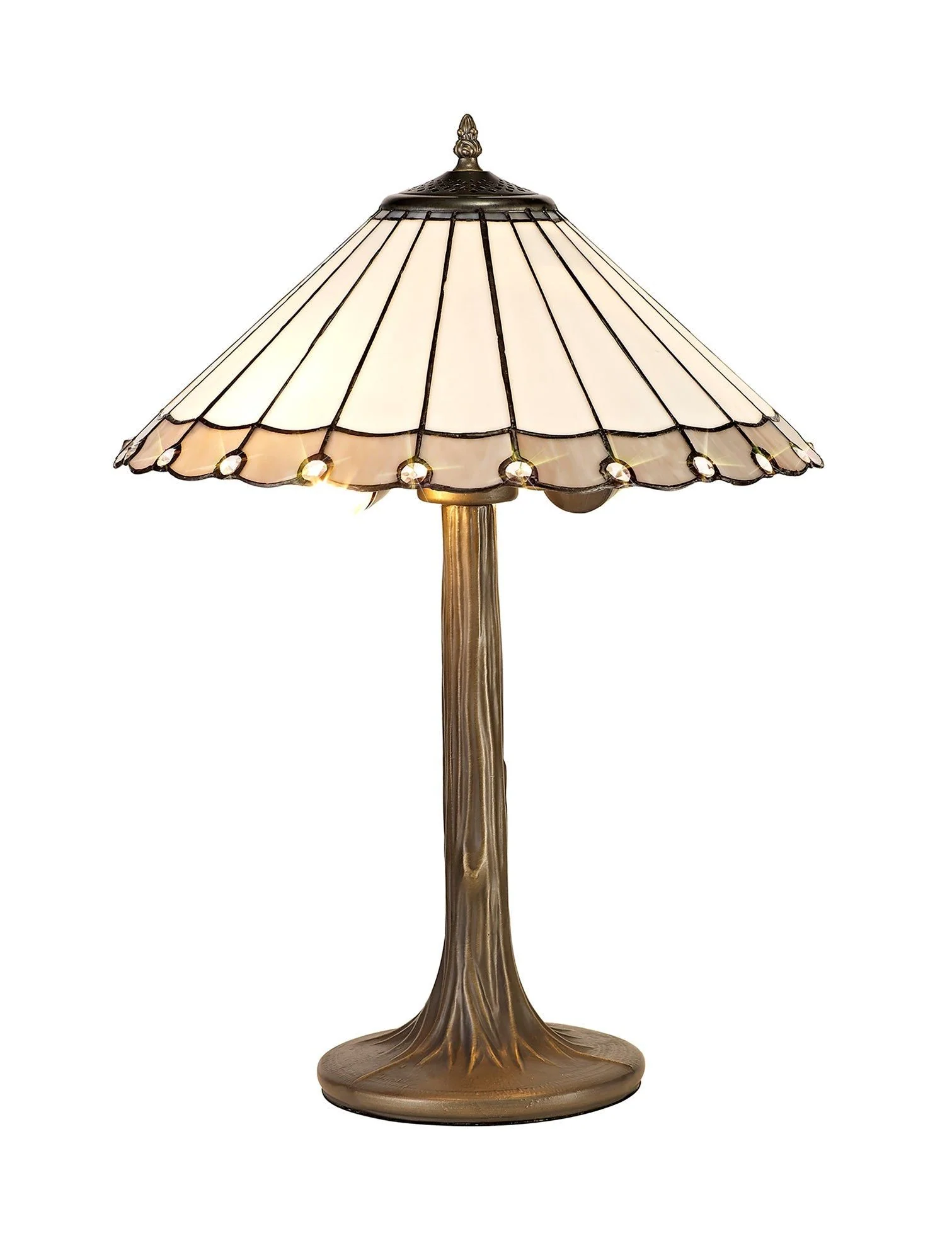 Umbria 2 Light Curved, Octagonal, Tree Table Lamp E27 With 40cm Tiffany Shade - Image 7