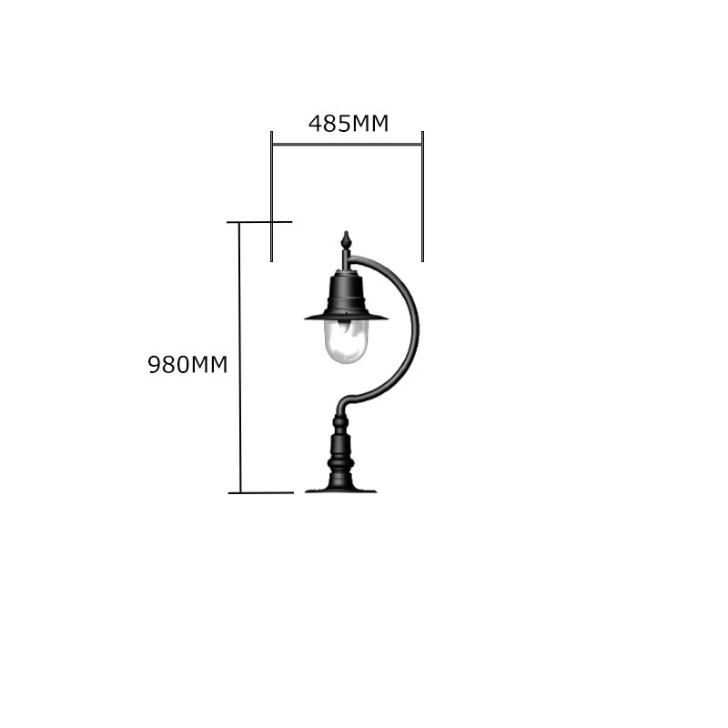 Upfield 1Lt Teardrop Pier Light - Cast Iron/Copper - Image 13