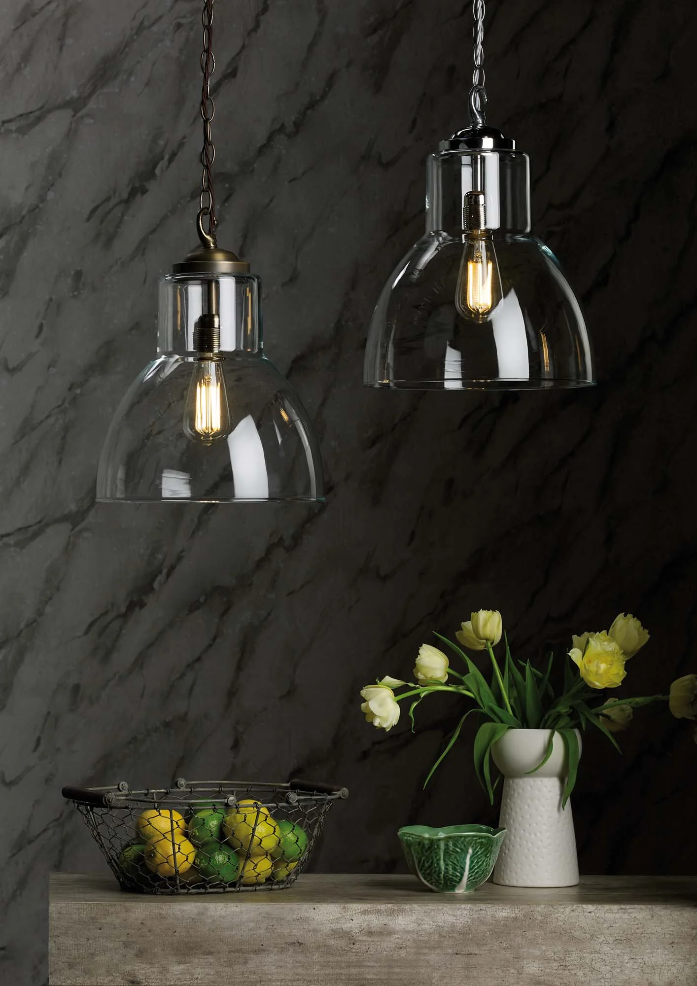 Upton 1 light Small/Large pendant Various Finishes - Image 9