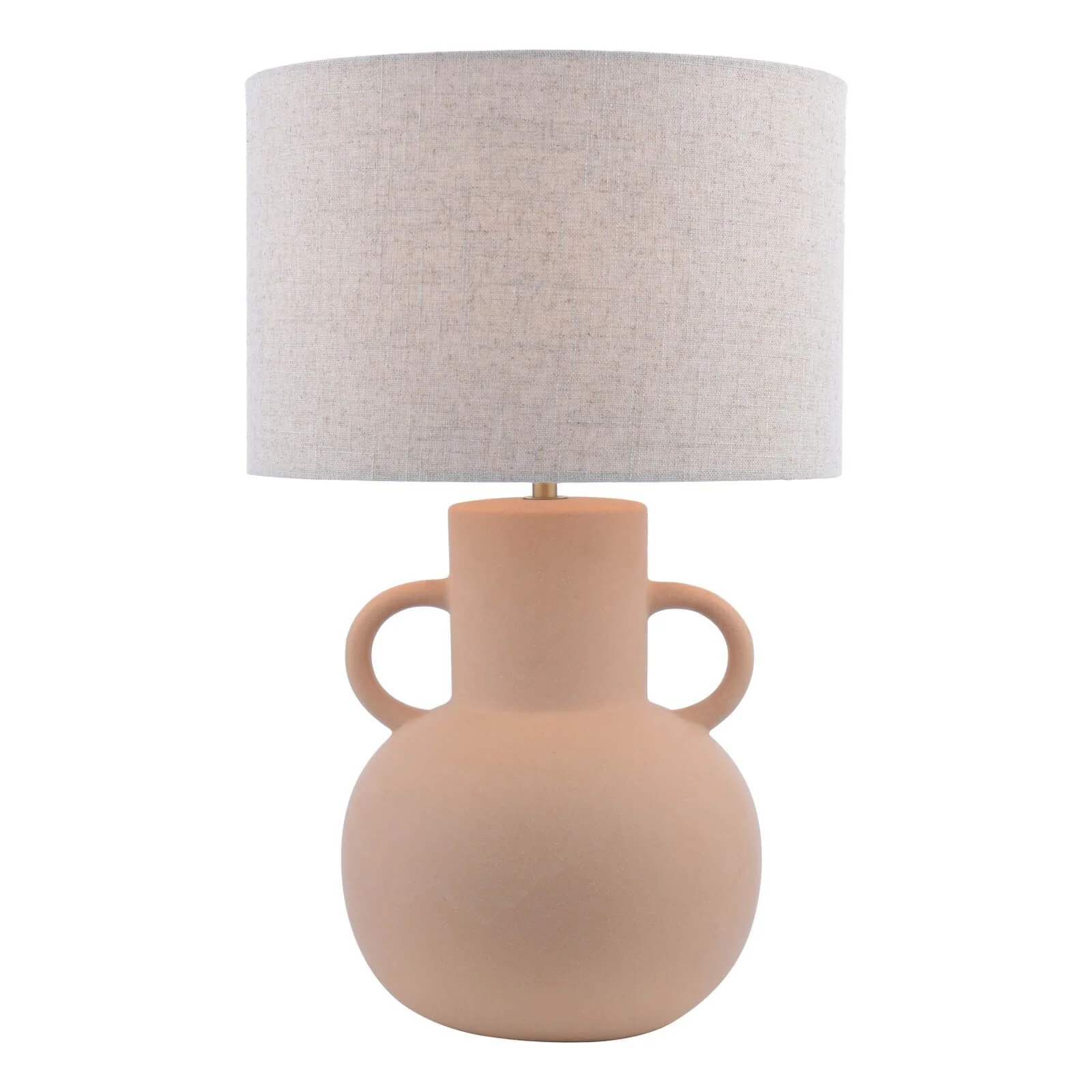 Urn Ceramic Table Lamp- Black With Shade - Image 2