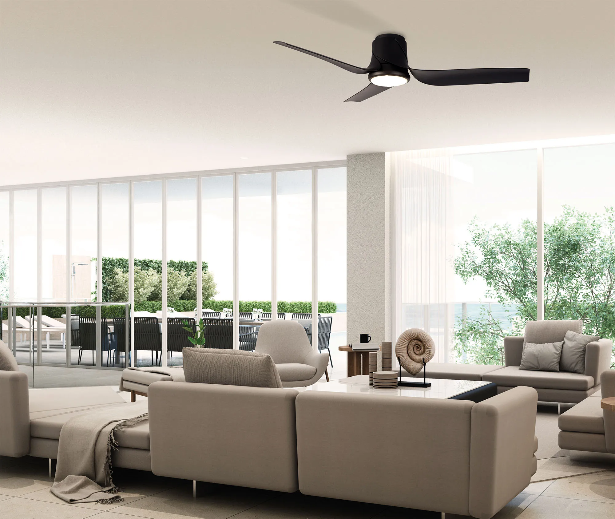 Ushuaia LED Light Fan W/ App & Remote Control - Various Colours - Image 4