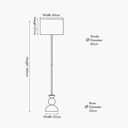 Vala Graphite Metal Ball Floor Lamp - Image 3