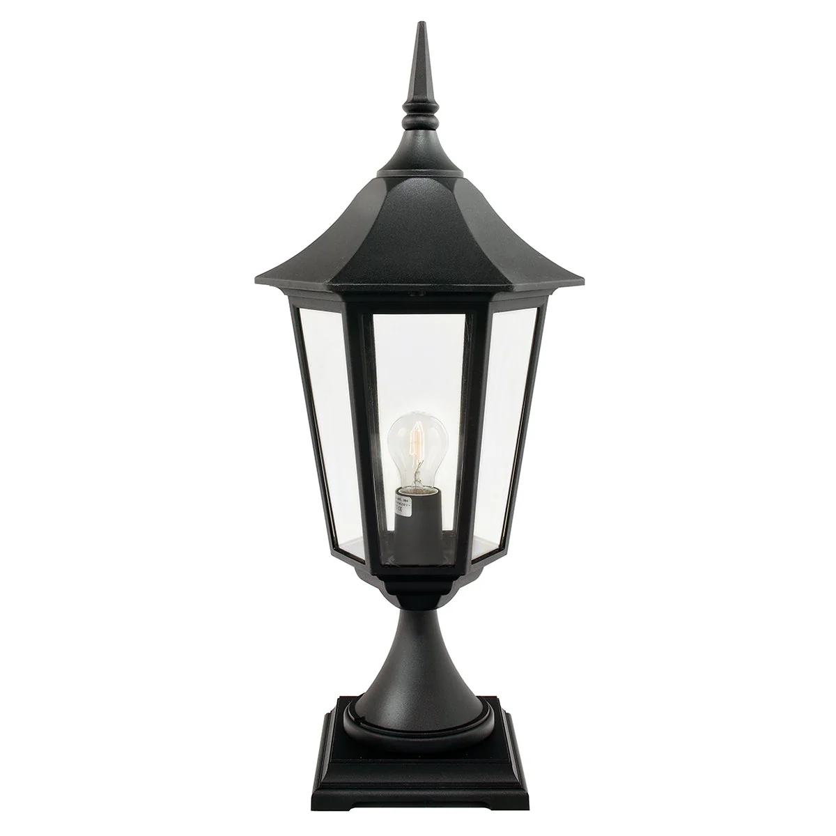 Valencia 1 Light  Medium/Large Pedestal - Black Finish - Image 2