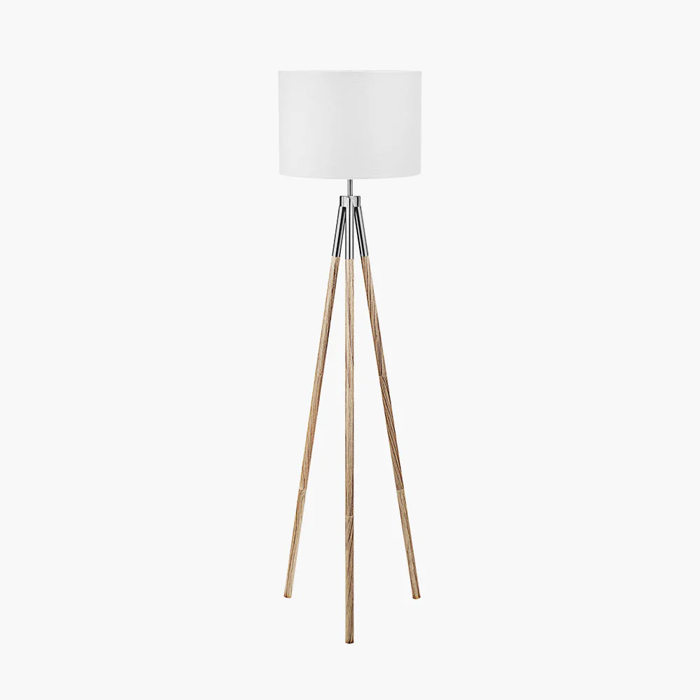 Vali Wood Grain Tripod Floor Lamp - Image 3