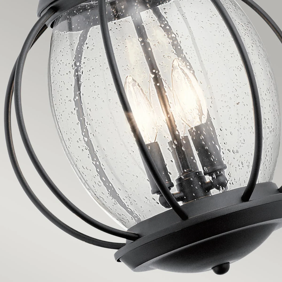 Vandalia 1/3Lt Chain Lantern - Textured Black IP44 E27 - Image 10