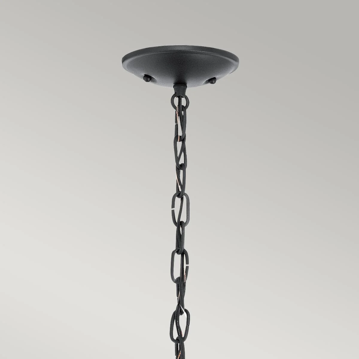 Vandalia 1/3Lt Chain Lantern - Textured Black IP44 E27 - Image 8