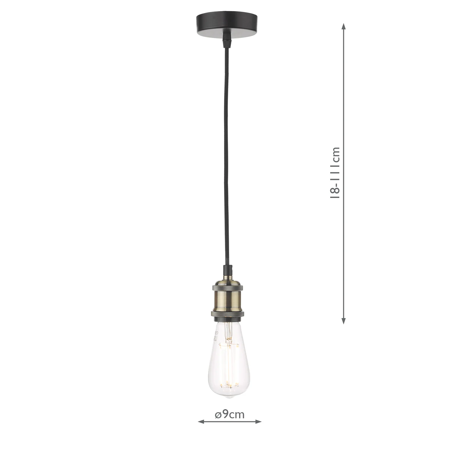 Various Colours E27/B22 Holder 1.1m Black Flex - Image 3