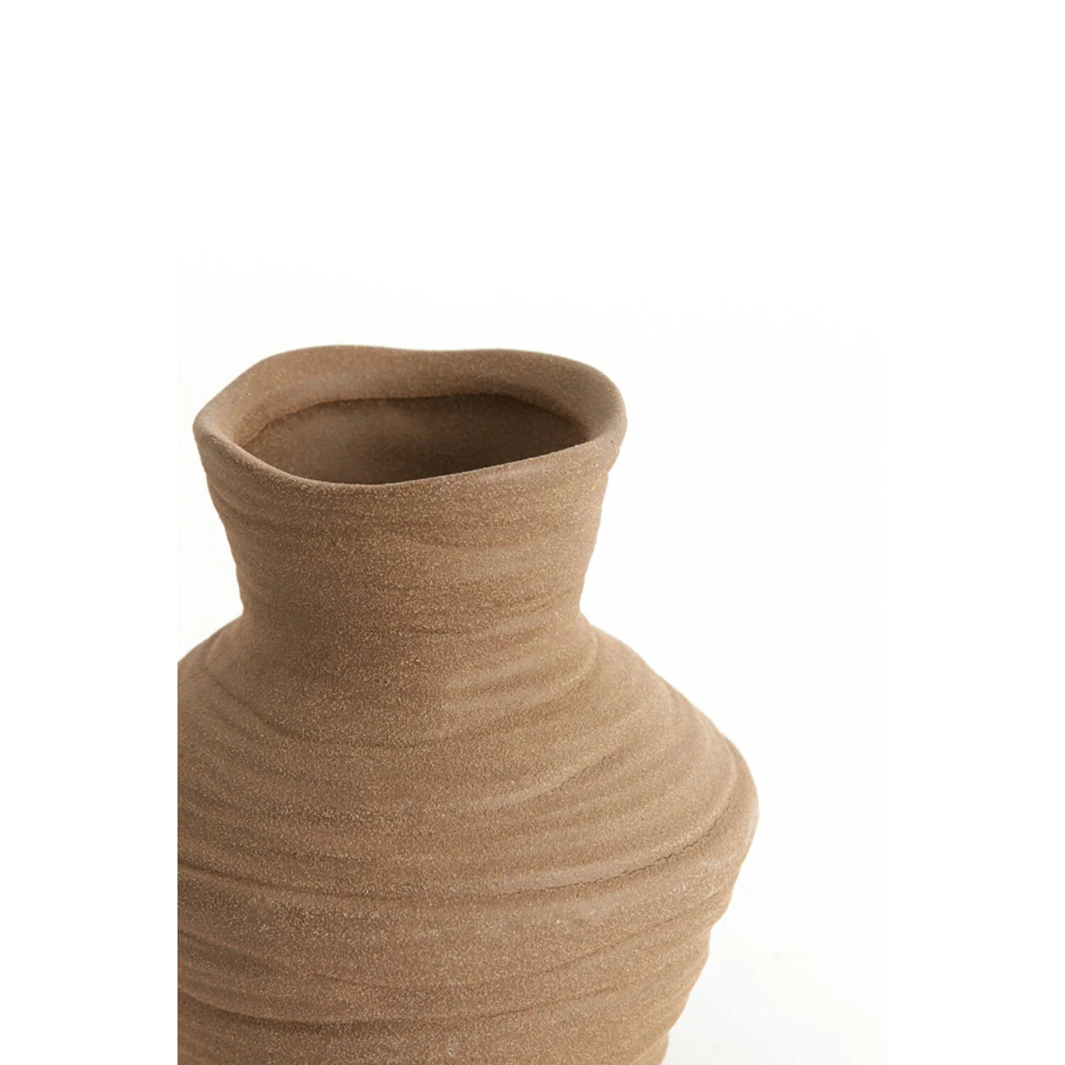 Greccio Vase Deco- Ceramics Matt Brown - Image 2