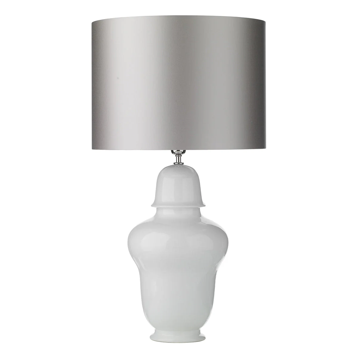Vaughn Tall Lamp Small Gloss White Base Only E27 - Image 2