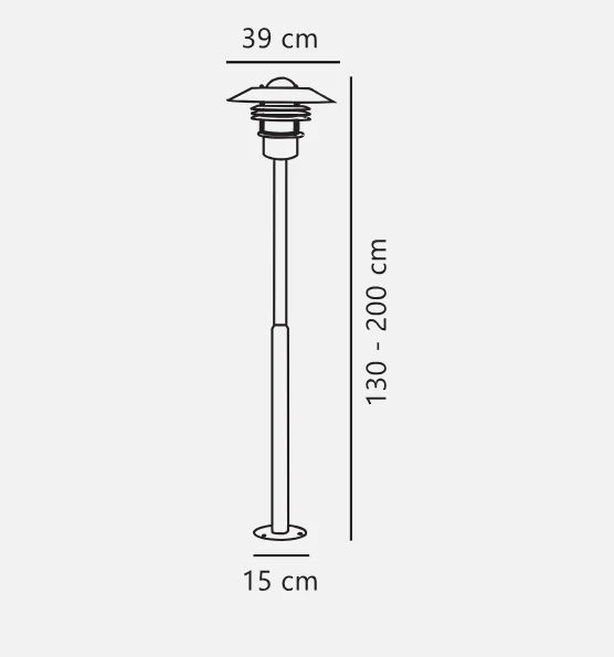 Vejers 2M  Garden light-  Galvanized - Image 4