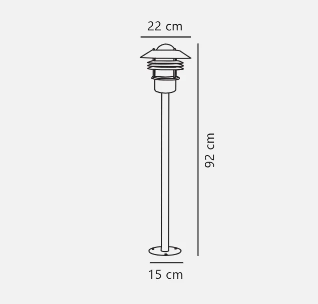 Vejers Bollard- Galvanized/ Black - Image 6