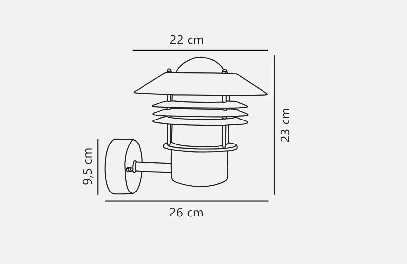 Vejers Up/ Down light- Galvanized/ Black Finish - Image 5