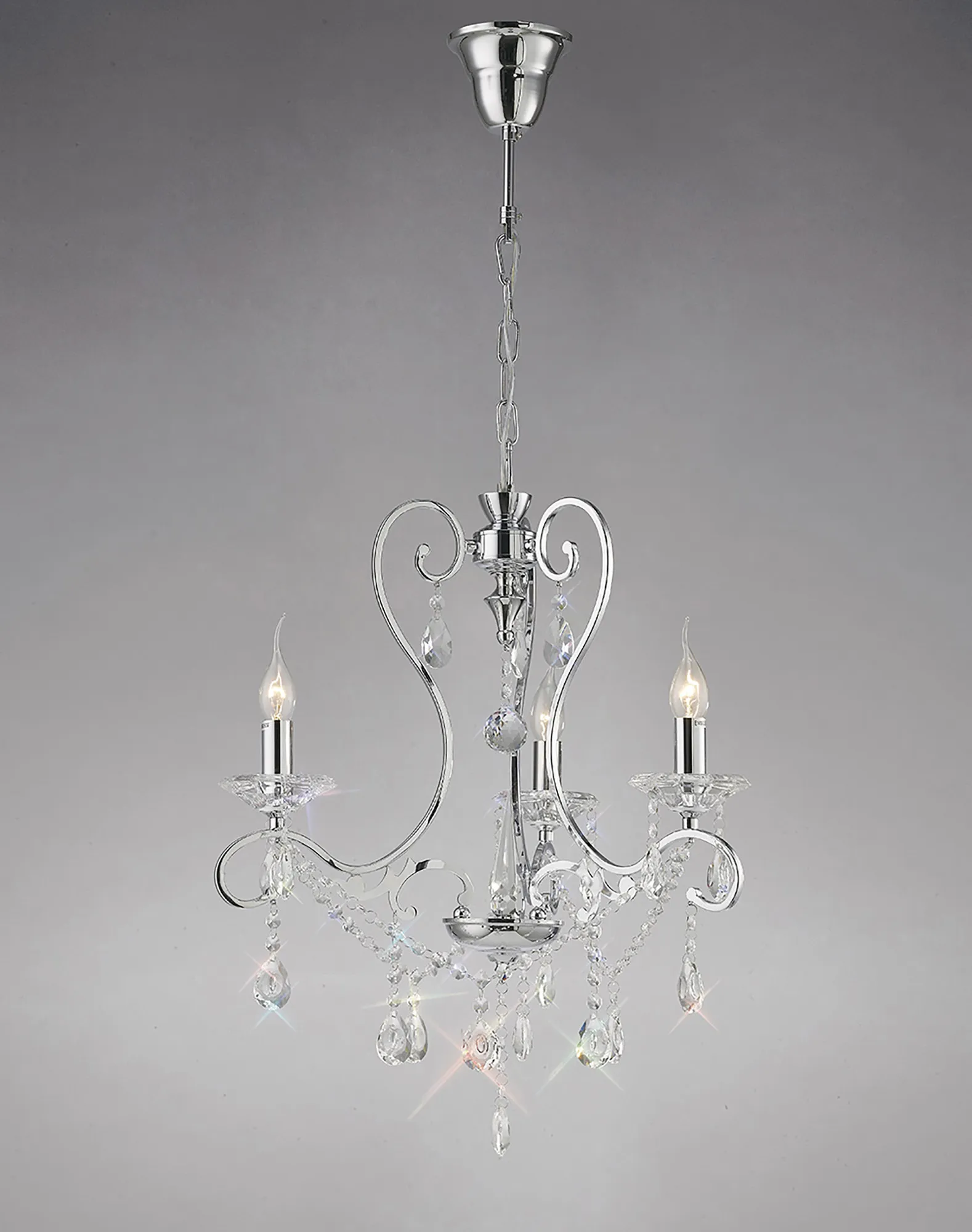 Vela 3/5/8Lt Crystal Chandelier - Chrome/Gold - Image 2