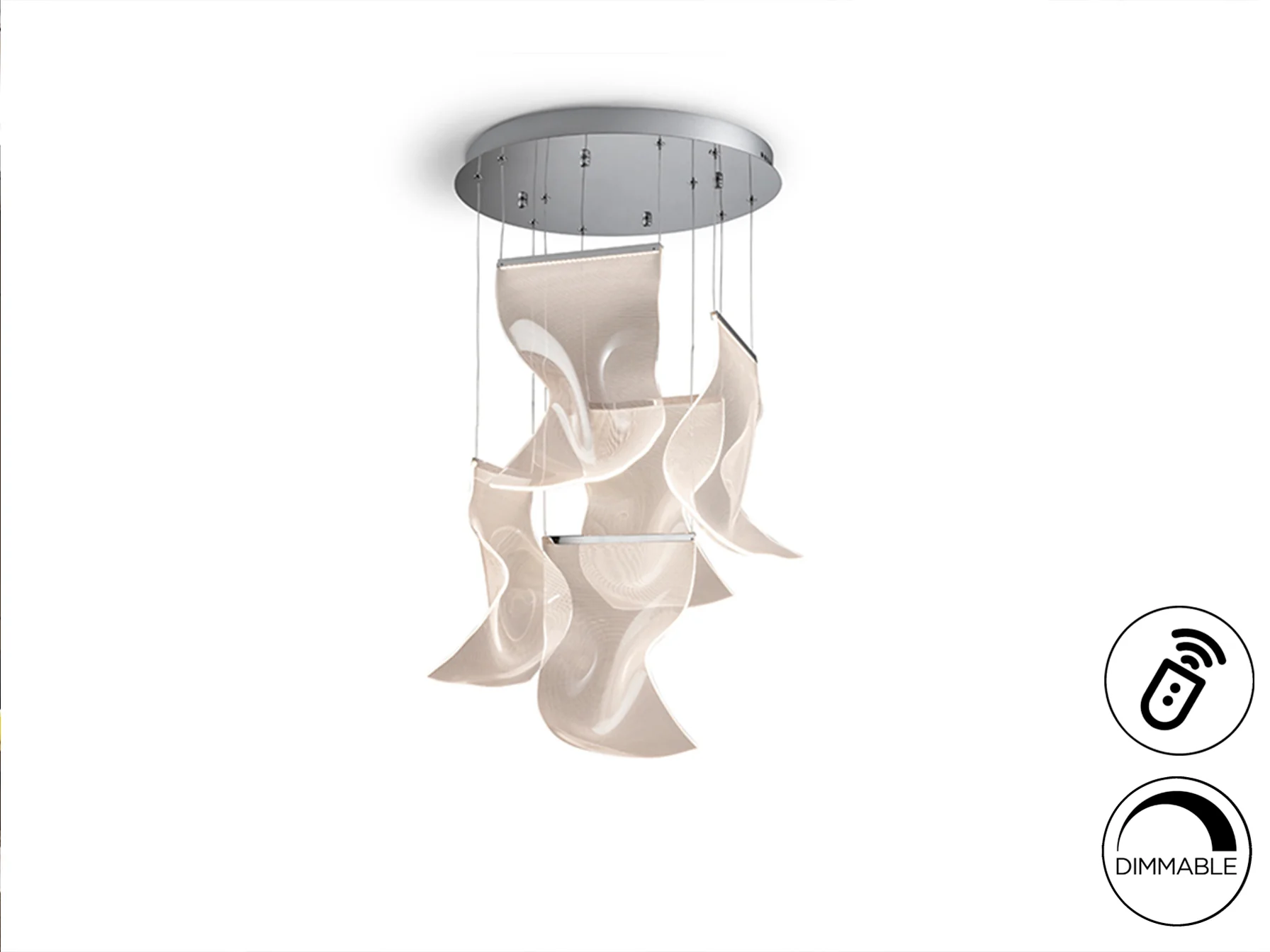 Velos II 5Lt Ceiling Light Lamp- Chrome Finish - Image 5