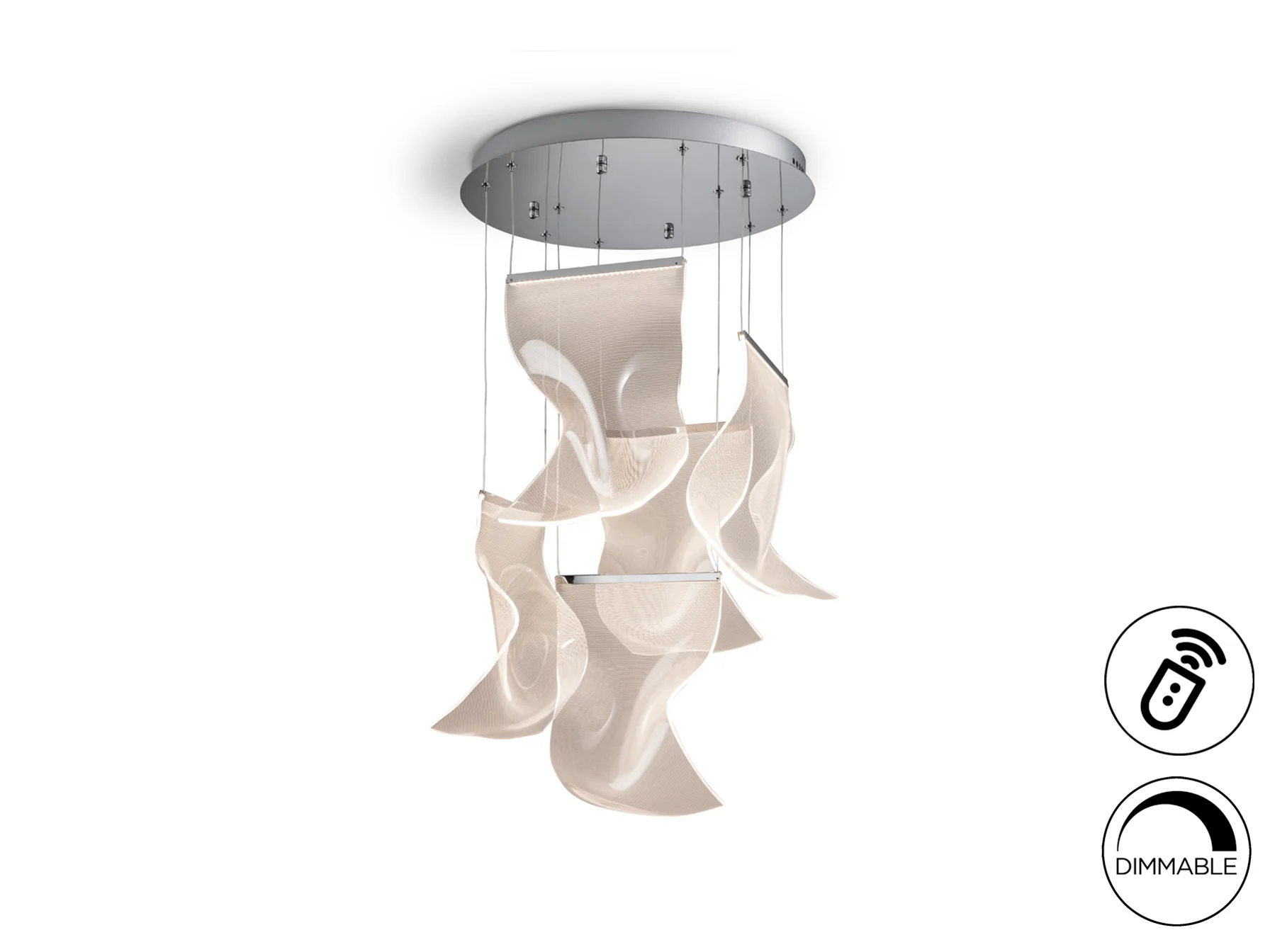 Velos II 5Lt Ceiling Light Lamp- Chrome Finish - Image 7