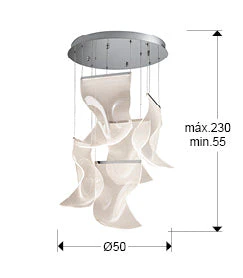 VELOS II - Chrome/Rose Gold Lamp 5/13Lt Ip20 Integrated Led - Image 14