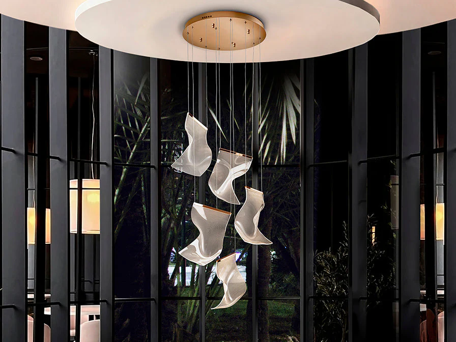 VELOS II - Chrome/Rose Gold Lamp 5/13Lt Ip20 Integrated Led - Image 2